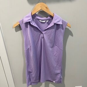 Sleeveless Purple Women's Golf Polo Top